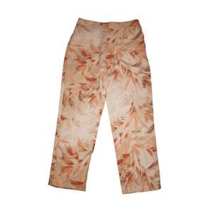 Chicos 100% Linen pants, Chicos size 1 (size 8), floral, botanical print